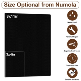 Numola Leather Repair Patch 8×11 inch Self-Adhesive Leather Repair Tape, Scratch/Holes Vinyl Repair Kit for Couch, Car Seat, Sofas, DIY Furniture Upholstery, Chair, Jackets, First-aid (Black)