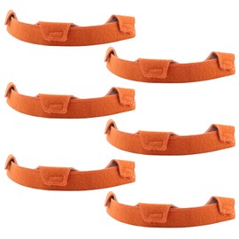 Hard Hat Sweatband,Reusable Cotton Hard Hats Liner With Hook And Loop For Chainsaw Helmet,HardHat Sweat Bands Replacement,Welder Helmet,Hard Hat Accessories,Orange(6PCS)