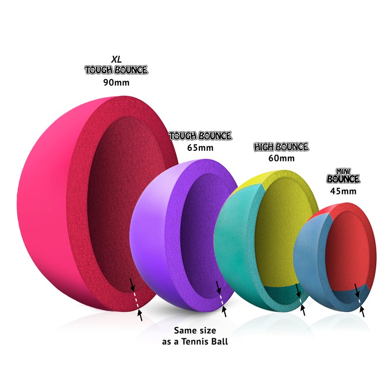 SPORTSPET XL Tough Bounce Natural Rubber Dog Balls - Highly