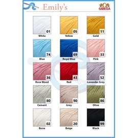 EMILYS [150grs] by Omega - Fine 100% Mercerized Cotton Thread for Crochet and Knitting - Color: 05 - Royal Blue 69