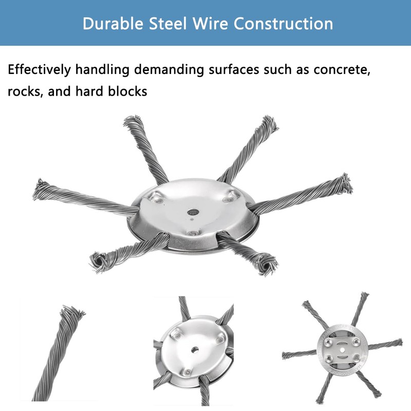 Steel Wire Grass Trimmer Head, 6 Inches Universal Steel Wire