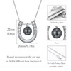 MEDWISE Lucky Pearls Horseshoe Necklace S925 Sterling Silver Chain with