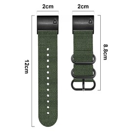 EANWireless for Fenix 7S/6S/5S Bands Nylon 20mm Women Men Replacement Bracelet,Breathable Woven Wristband Strap Compatible for Garmin Fenix 6S Pro/Sapphire,Fenix 5S Plus, Army Green