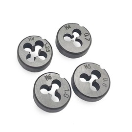 Autojack 10 Piece Metric Tap & Die Set Thread Renewing Repair Tool Kit, Alloy Steel Size M4 M5 M6 M8, for Cutting External and Internal Threads