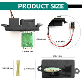 ZOKYUYS HVAC Blower Motor Resistor Kit with Harness, Compatibe with Chevy, GM Escalade, Avalanche, Silverado 1500-3500, Tahoe, Sierra 1500-3500, Yukon, Replace# 15305077 22807122 973-409