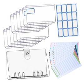 MAGICLULU 1set Portable Budget Planner Budget Sheets Cards Zip Pockets and Label Stickers for Daily Financial Organization and Goal Setting