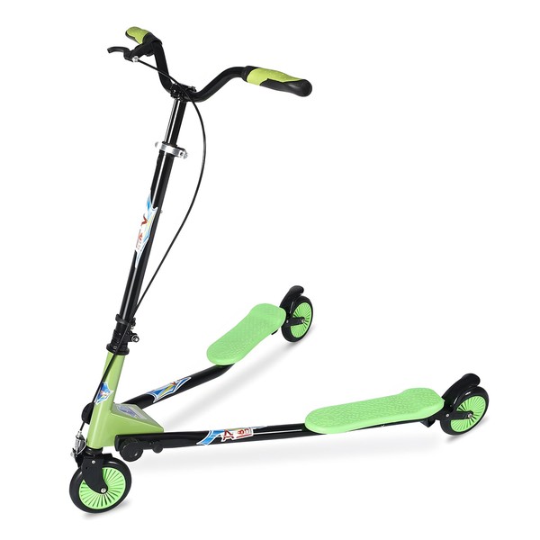 AODI Swing Wiggle Scooter, 3 Wheels Drifting Folding Kick Scooter