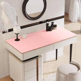 35.4" * 15.7" Large Makeup Mat for Vanity, Makeup Pads for Home Decor. Fully Covered Beautiful Makeup mat. Vanity mat Protector for Makeup. Pink/White/Black/Blue Color for You Choose.