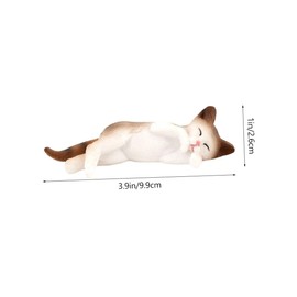 Zerodeko Adorable Cat Statue Realistic Kitten Figurine for Home Decor Creative Craft Adornment Sturdy Design for Cat Lovers Lifelike Details for Car Desktop