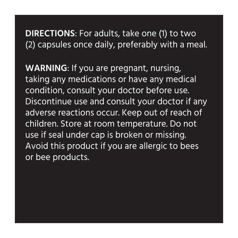 ML Naturals Standardized Propolis 1200 mg 180 Vegetable Capsules. Supports