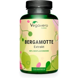 Bergamot Extract Capsules – 1250mg High-Strength (15:1), 40% Bioflavonoids, Citrus Bergamia, Vegan, No Additives, Lab-Tested, 120 Capsules