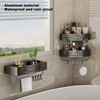 VOLPONE Corner Shower Caddy Adhesive Shower Shelf Corner No Drilling