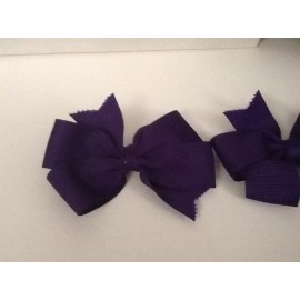 Unbranded 2 Purple Grosgrain Hair Bows – Uses: Christmas Ornament, Pkg. Tag – 3 ½” – #16D