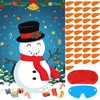 Hxezoc Pin the Nose On The Snowman with 45pcs Carrot Nose Stickers Christmas Party Games Xmas Party Favor Supplies for Kids Adults