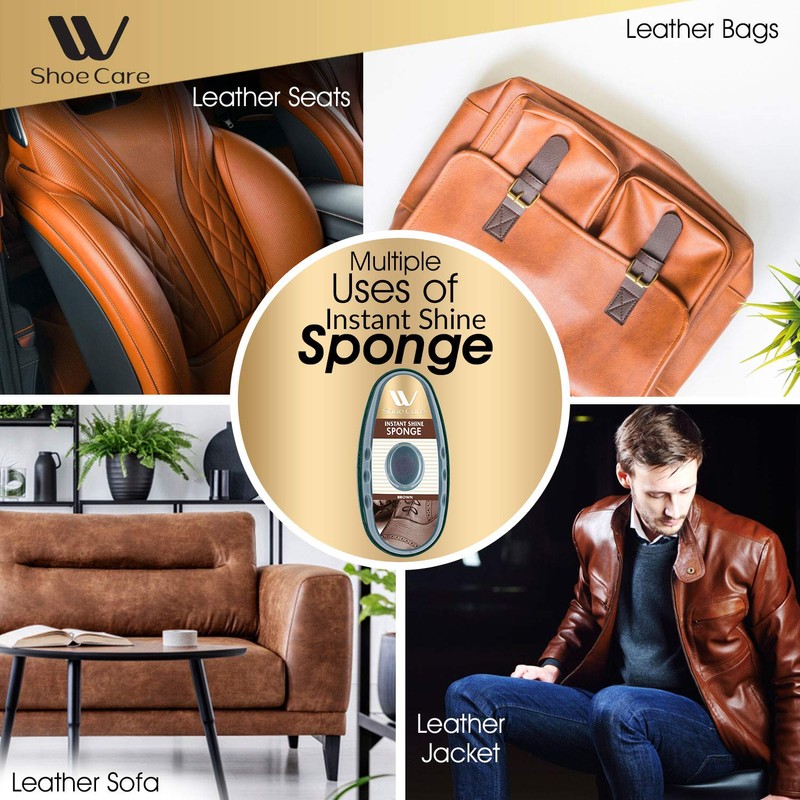 WBM Instant Shoe Shine Sponge,Brown,11ml