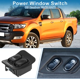 A ABSOPRO Car Power Window Switch No.F57Z14529B Front Left Driver Side Window Control Switch for Ford for Ranger 1995-2007 Black
