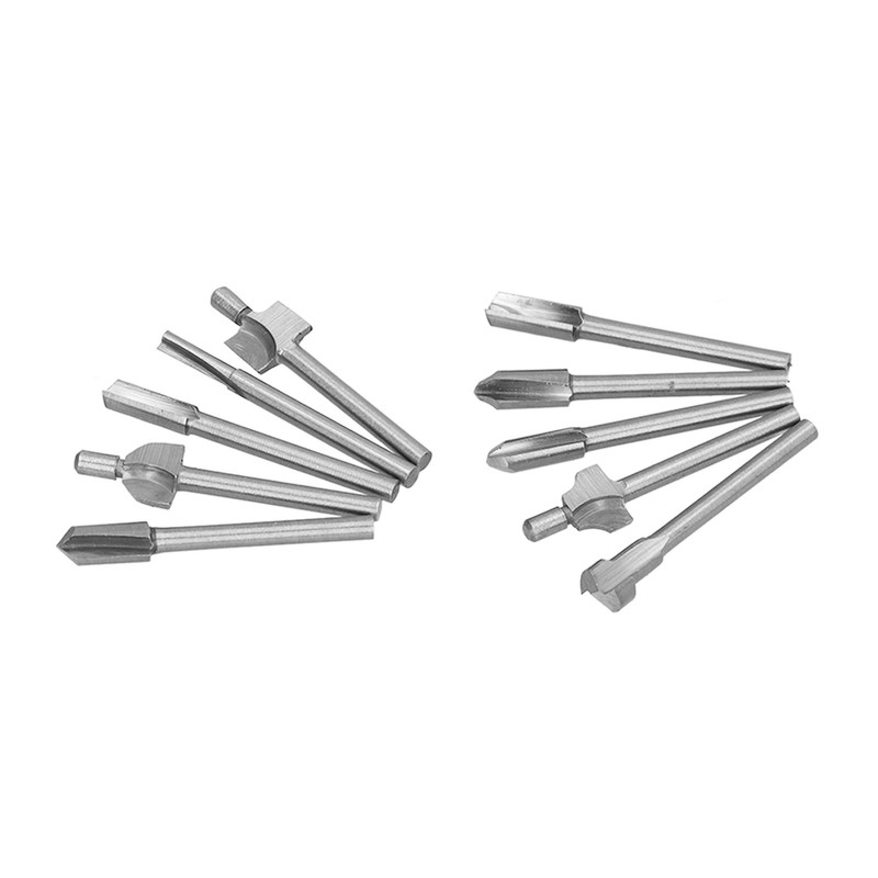 10Pcs Router Bit Set Large Capacity Chip Groove Nonstick Knives