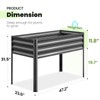 KING BIRD Large Raised Garden Bed with Legs Galvanized Elevated