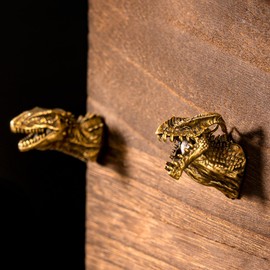 CHOVY Vintage Brass Banjo Dragon Head Wall-Mounted Decor – Retro Solid Brass Collectible Art Piece | Unique Home or Office Wall Accent, Ideal for Scene Decoration & Collectors (Banjo Dragon-B)