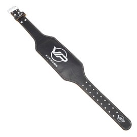 VIP Auxilium Plus Premium Leather 4/6" Width Weight Lifting Belt Adjustable With Padded Lumbar Back Support Bodybuilding Functional Training Powerlifting Deadlifts Workout Squats, 6" Width, Large