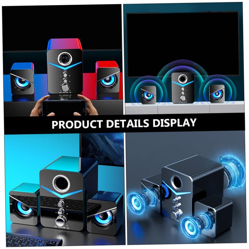 DOITOOL 3pcs Speaker for External Speaker USB Portable Sound Box