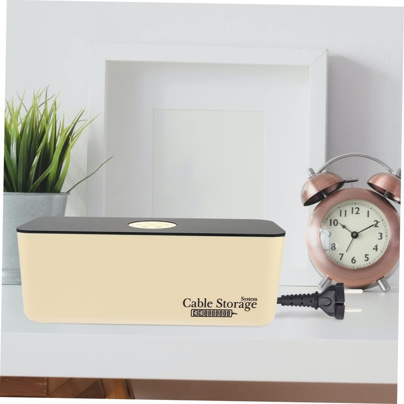 KICHOUSE Cable Organizer Box Cord Storage Management Box for Desk