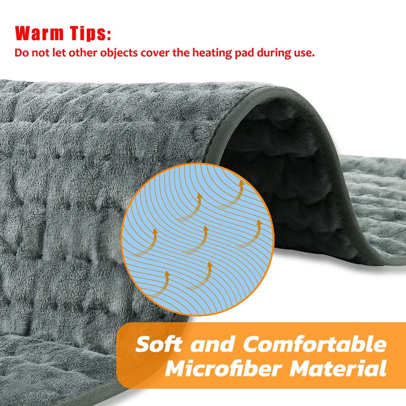 Heating pad, Electric Heat Pad with Automatic Switch-Off and 6