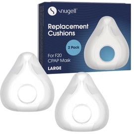 Airfit F20 Replacement Cushion - 2 Pack - for F20 Full Face CPAP Mask - Soft & Secure Seal - Reduces Pressure Points & Minimize Mask Leaks (Large)