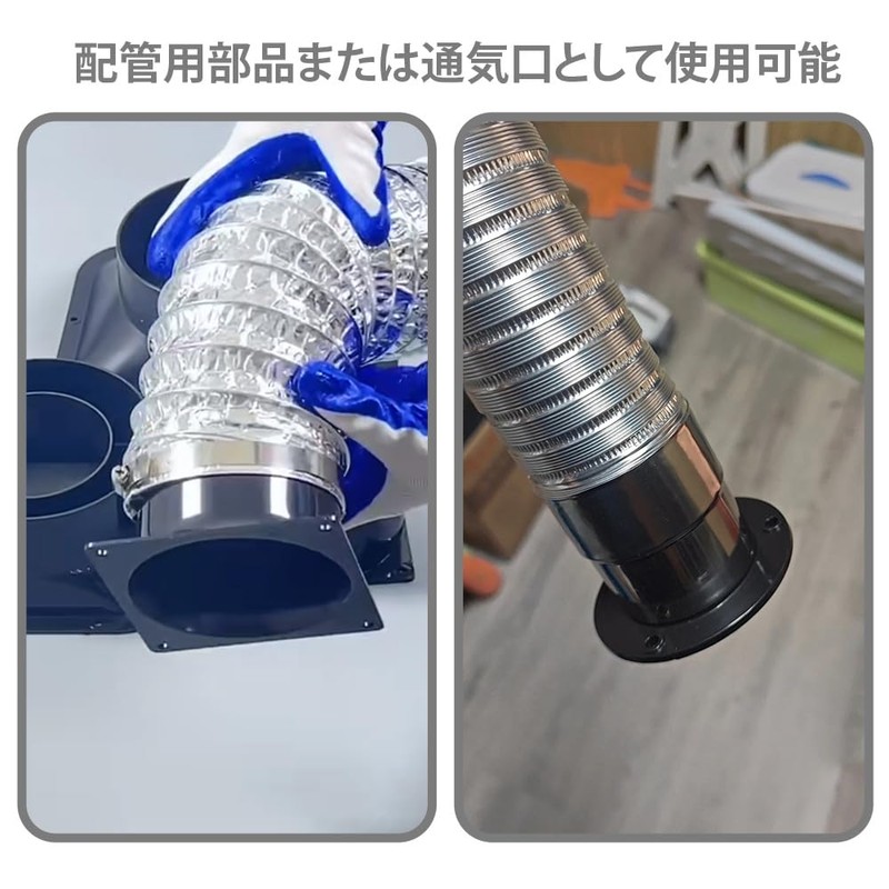 Plumbing Flange Duct Fitting Vent 75mm Set of 2 Pipe