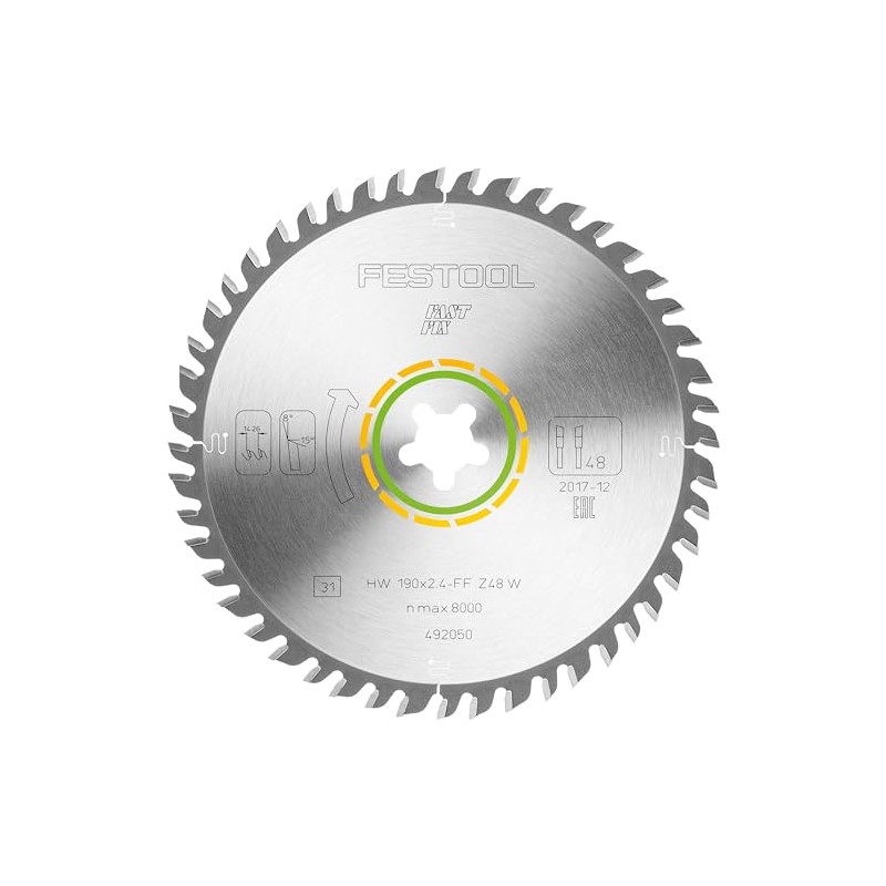 Festool 492050 Fine Tooth Saw Blade 190X2,4 FF W48 for