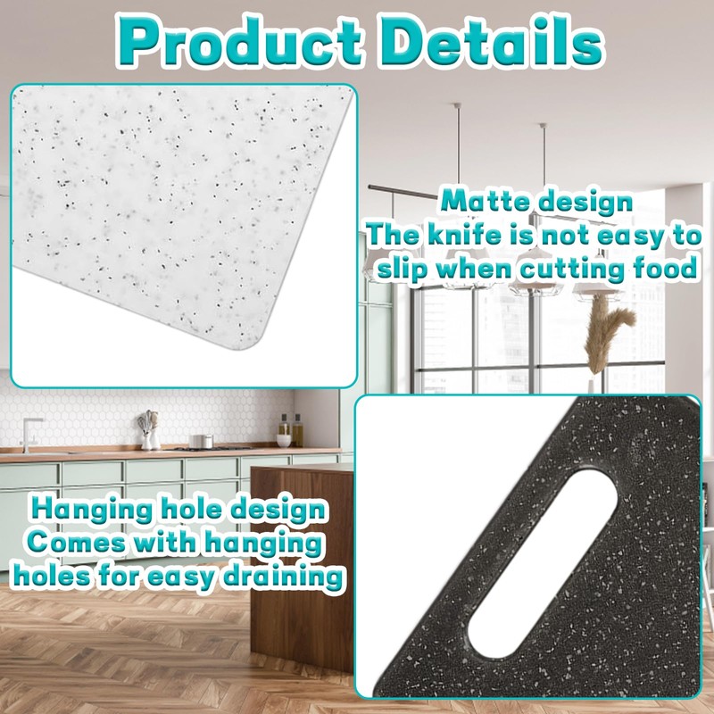 2Pcs Mini Chopping Board, Small Chopping Board Plastic Set, Lightweight