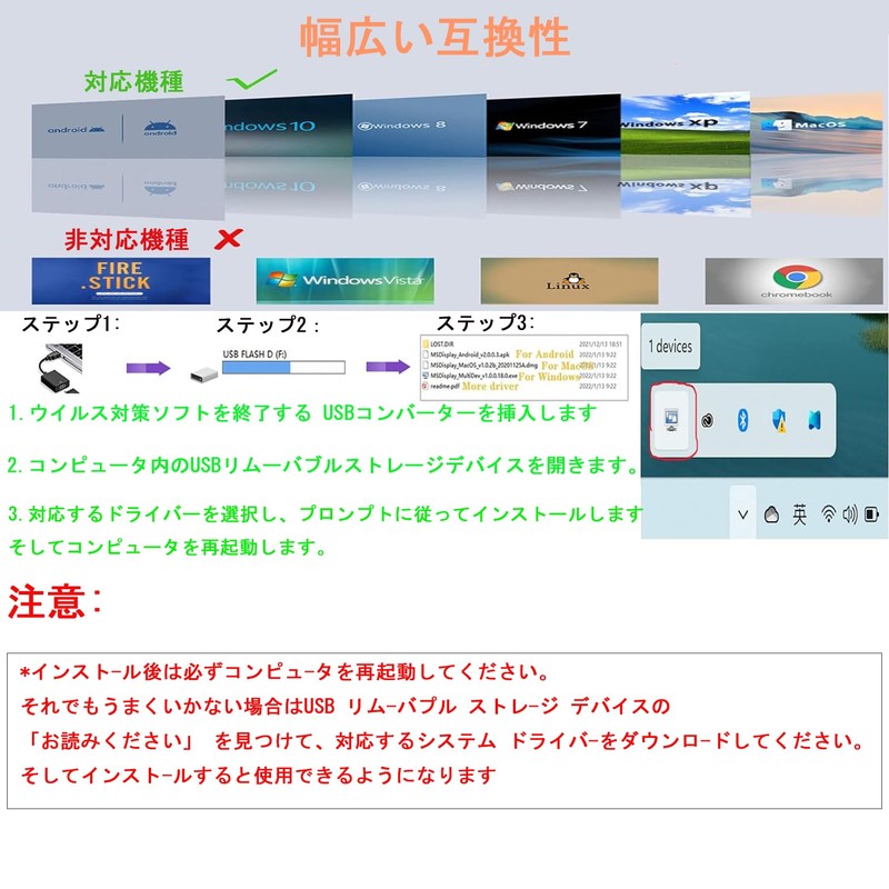 USB HDMI Converter Adapter, 2024 New Mode, USB Display Adapter,