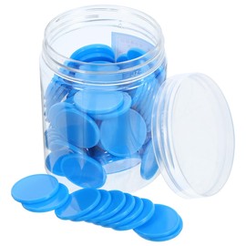 Fichas didáCticas De PláStico - 100 Piezas De Contadores Redondos Azules, Juego Educativo Para NiñOs, Recompensas Escolares, 2.5cm