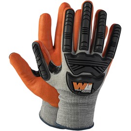 WELLS LAMONT INDUSTRIAL Impact Work Glove (L, 1 Pair) | 18 Gauge - Petro Chemical, Drilling, Metal Handling | ANSI Rated: Cut A7, Abrasion 4, Impact 2, Puncture 4