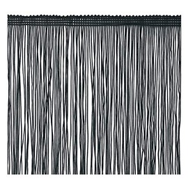 VoilaLove Fringe Trim Tassel 15 cm Wide 5 Metres Long for Clothing Accessories Latin Wedding Dress DIY Decoration (Black)