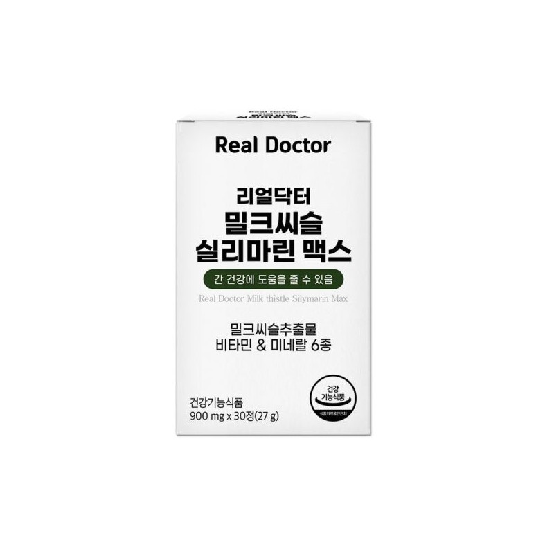 Real Doctor 1+1리얼닥터 밀크씨슬 실리마린 맥스 30정 1개 1개월분 1+1