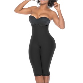 Salome 0219 Fajas Colombianas Levanta Pompis para Mujer Butt Lifter Shapewear for Women Compression Shaper BBL Shorts Black L