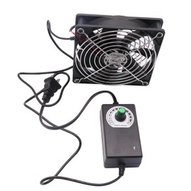 120x25mm Variable Speed Axial Fan with AC Plug,Muffin Fan with Controller,110-220V Fan for DIY Cooling Ventilation Exhaust Projects