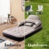 DIMAR GARDEN Twin Size Air Mattress with Headboard and Pillows,