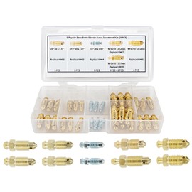 Dsnaduo 36 PCS Bleeder Valve,Brake Bleeder Screw Assortment Kit Replace H9402-6, H9403-6, H9404-6, H9406-6, H9407-6, H9410-6