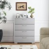 4-Drawer Storage Cabinet Chest Of Drawers W/ Metal Legs Handles