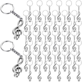 Musical Note Key Chain Metal Keychain Small Music Pendant Sign Christmas Tree Decor Xmas Gifts Fist Day of School Gift Classroom Gift for Students Handbag Corporate Office Gifts Accessories (48)