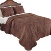 Collections Etc Elegant Ultra-Soft Faux Fur Plush Quilt Bedding with