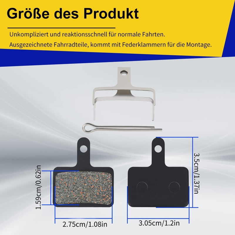 AHL 2 Pairs Bicycle Disc Brake Pads for TRP Hylex,