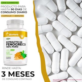 BioHerb® | Fenogreco 100% Puro Extracto Orgánico de Alta Concentración, Fórmula Natural, Potente y de Máxima Pureza