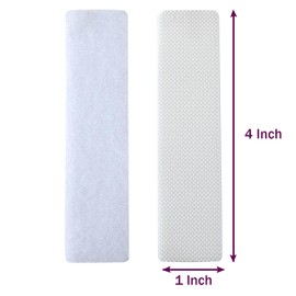 MYUREN 24 Sets 1x4 Inch Hook and Loop Strips with Adhesive Self Adhesive Fasteners Mounting Tape for Home or Office Use - Instead of Holes and Screws, White