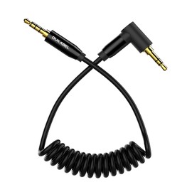 DuKabel TRRS-TRS Microphone Replacement Adapter 3.5mm TRRS-TRS Microphone Converter Cable 3-Pole Stereo Mini Jack Male to 4-Pole Microphone Converter Adapter 50cm Black