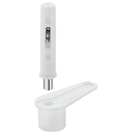 Gedotec Tenon Hinge for Invisible Stop - H10266 | Drilling Tape Plastic White | Door Hinge for Pressing | Drilling Hinge for Furniture Doors | 1 Pair - Secretary Hinges for Revolving Doors