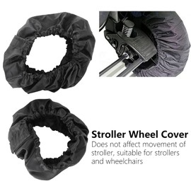 Wheelchair Tire Protector, Stroller Wheel Cover Stroller Accessories Outdoor Supplies for Baby Pushchair for Wheelchairs for Strollers(Big Wheel Set)
