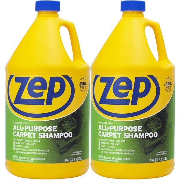 Zep All Purpose Carpet Shampoo ZUCEC128 (Pack of 2) Concentrated Formula